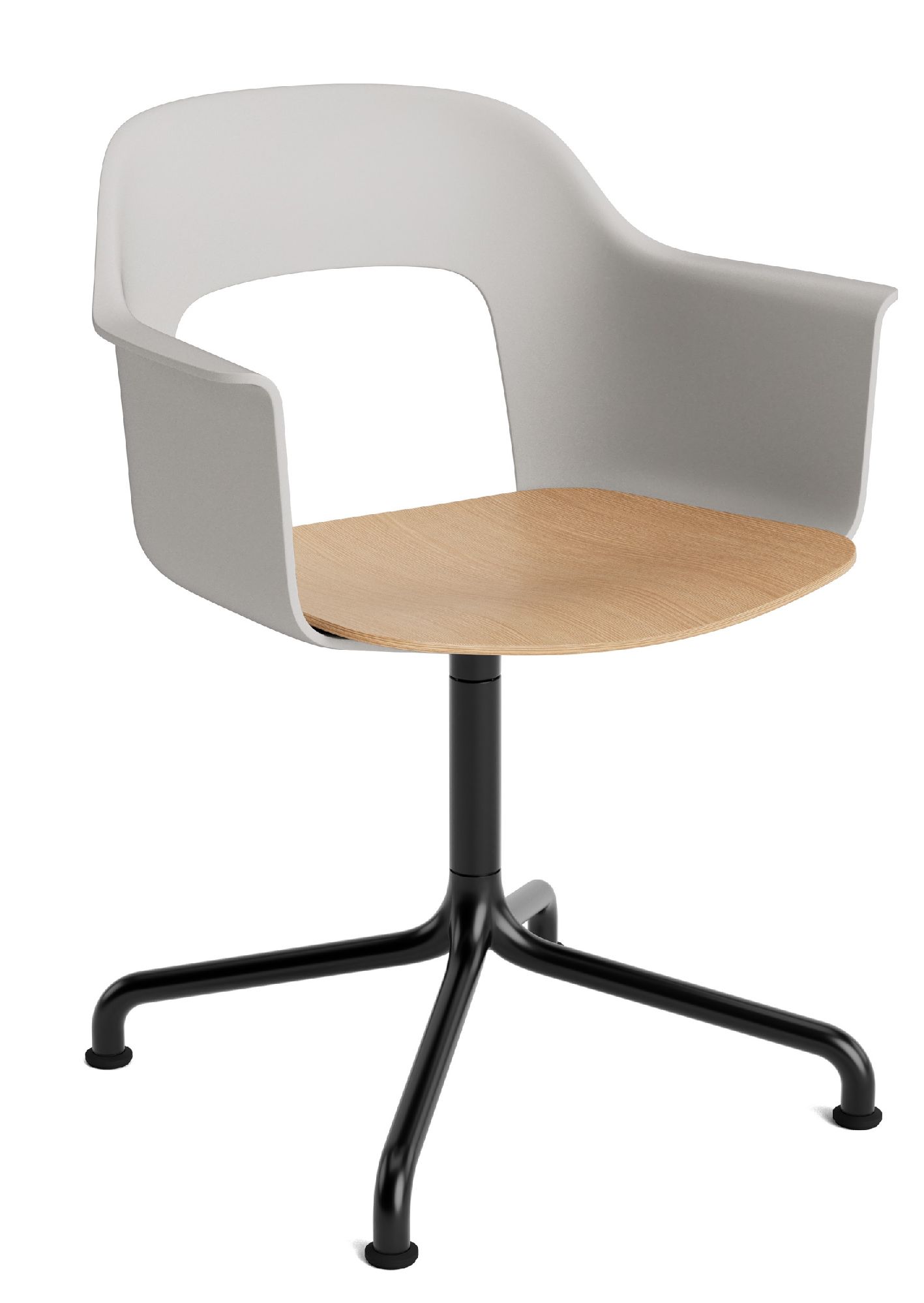 Layout Armchair 252 Fauteuil 4 pieds en étoile Pied pivotant avec base incurvée Hay  