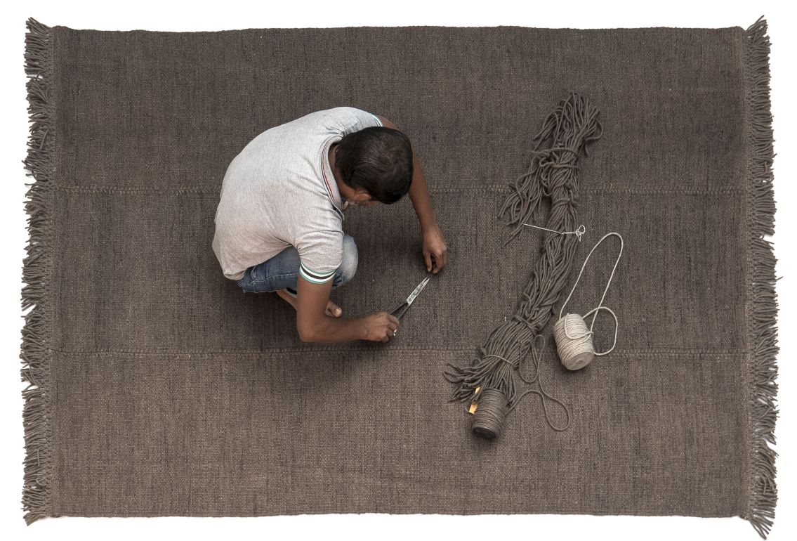 Mía Tapis marron 200x300cm Nanimarquina
