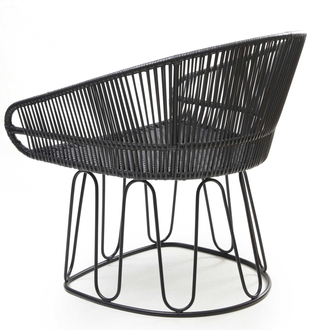 Circo Lounge Chair Fauteuil lounge d'extérieur ames Noir mat / Noir