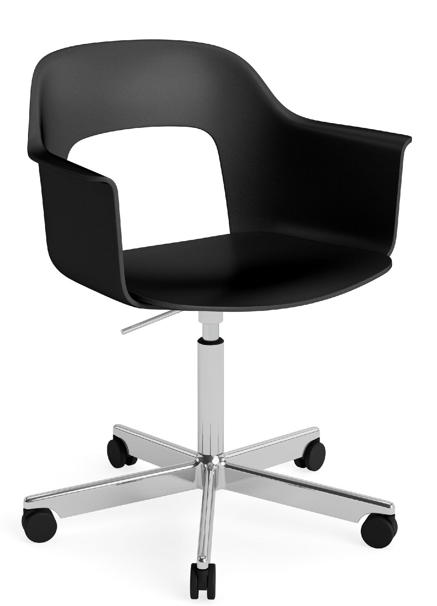 Layout Armchair 241 Fauteuil 5 pieds en étoile Mécanisme de rotation avec vérin à gaz Hay 