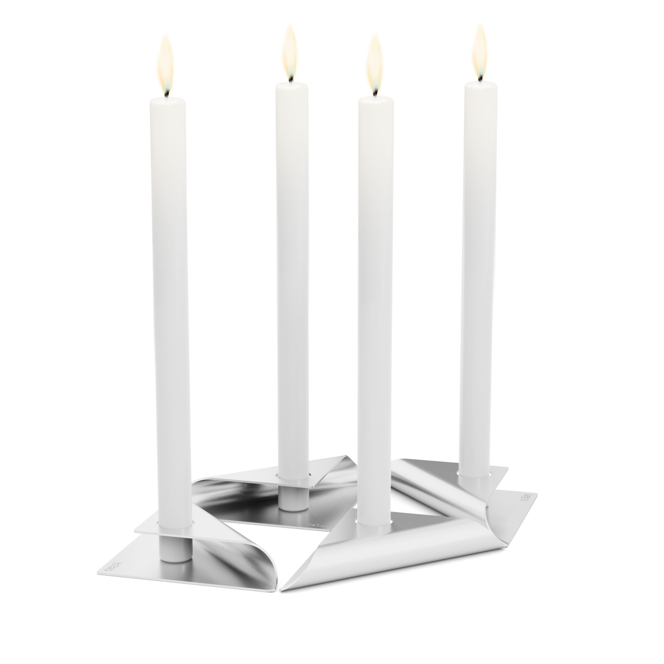 Square Candle Ensemble de 4 chandeliers argentés Höfats OFFRE SPECIALE