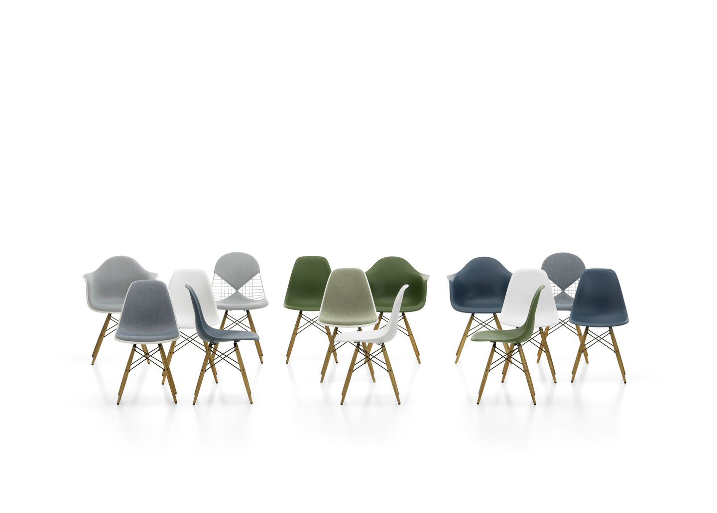 DKW-2 Wire Chair Chaise Coussin de siège et de dos Vitra