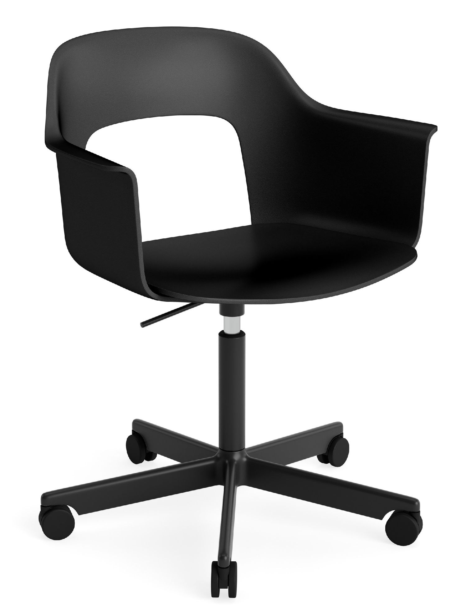 Layout Armchair 241 Fauteuil 5 pieds en étoile Mécanisme de rotation avec vérin à gaz Hay 