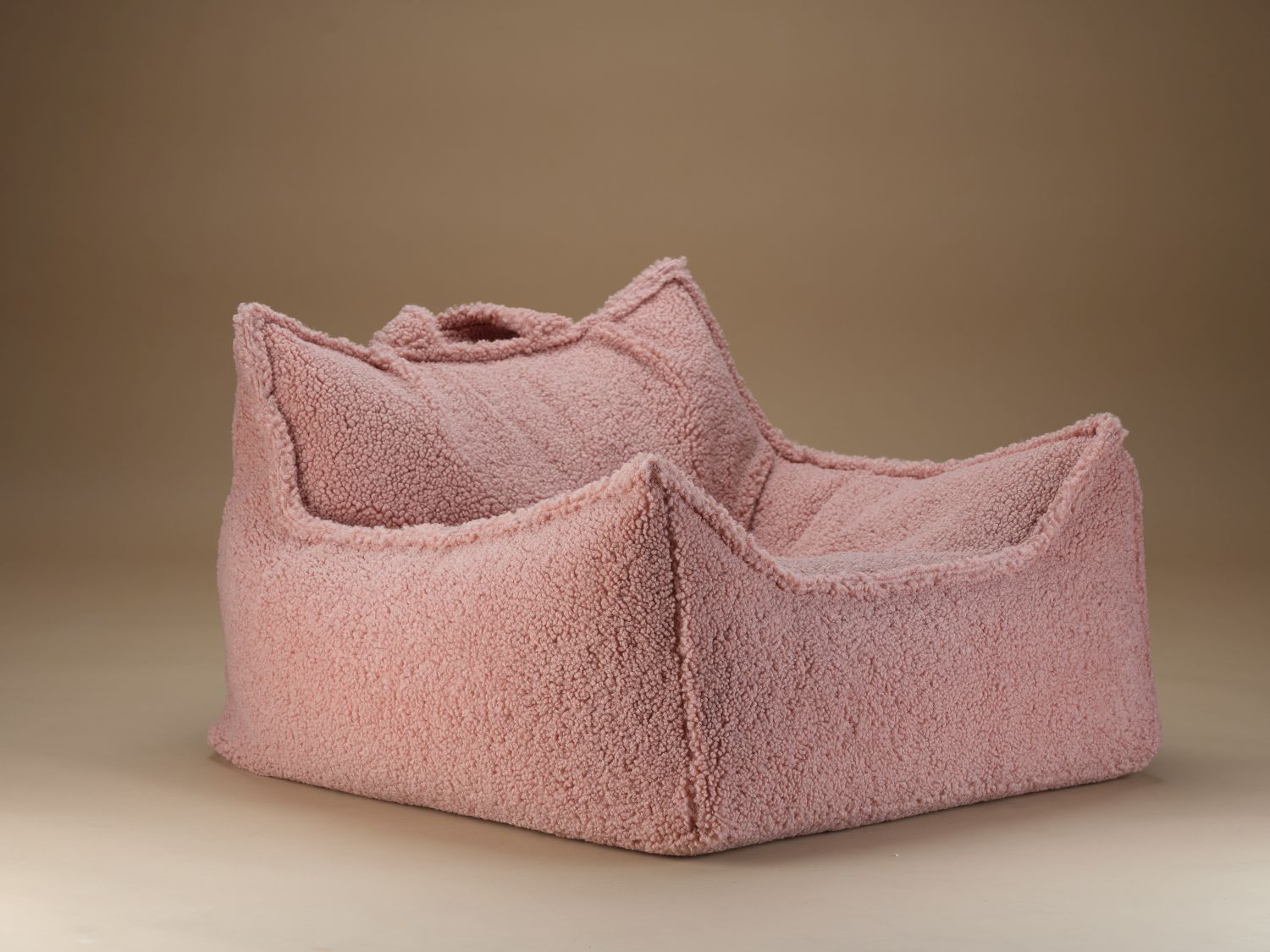 Fauteuil-sac d'enfant Tissu Teddy Goyave Wigiwama