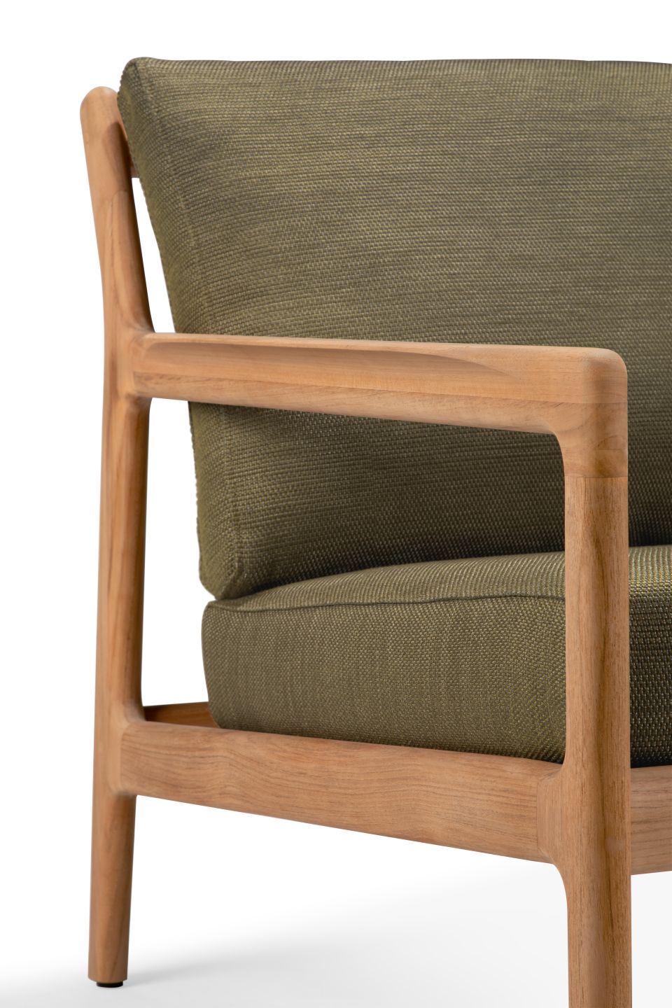 Fauteuil de jardin Jack Outdoor Lounge Chair en tissu vert teck Ethnicraft