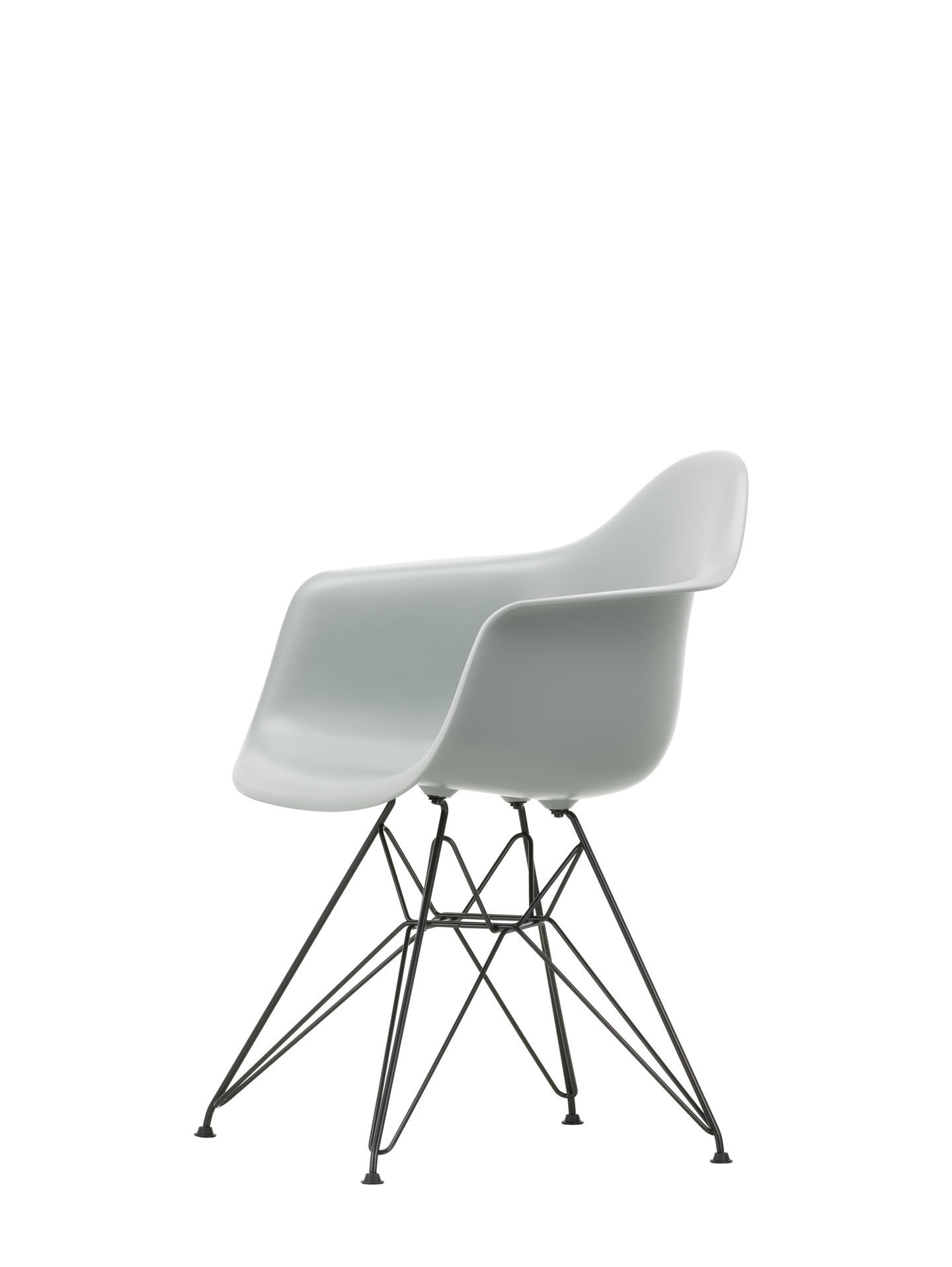 Eames Plastic Arm Chair DAR Chaise Vitra Noir - Sea blue