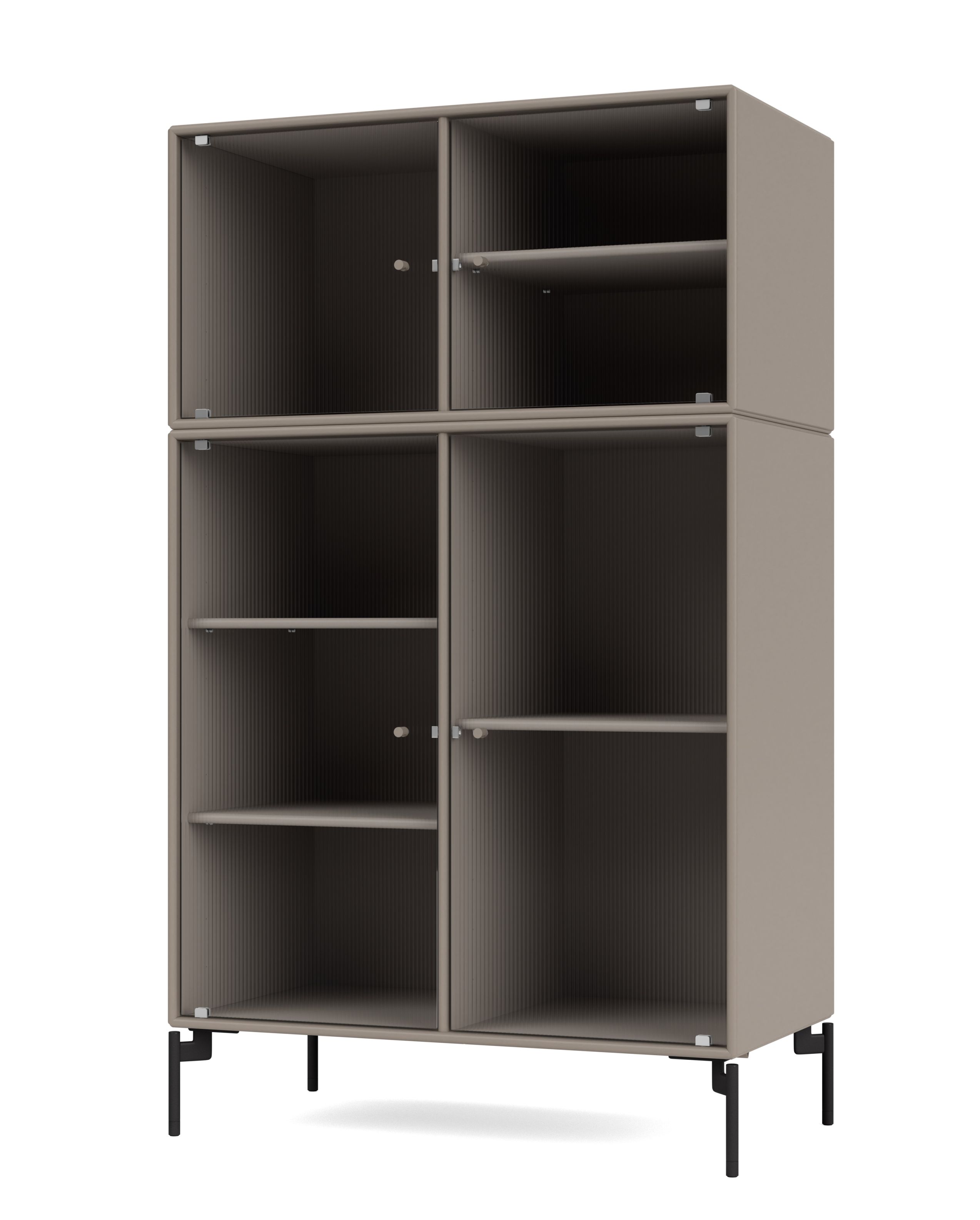 Ripple III Armoire vitrine Truffle - cadre noir Montana QUICK SHIP