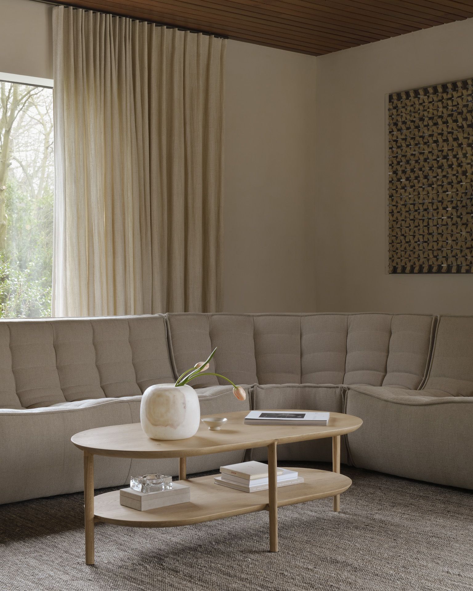 N701 Canapé 2 places gris foncé Ethnicraft