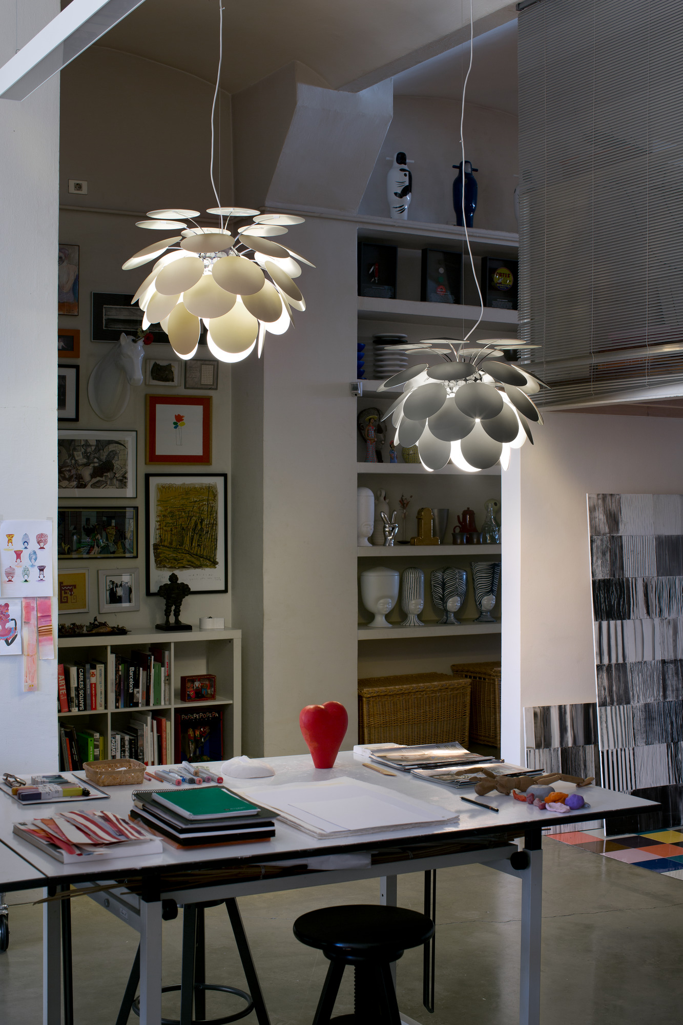 Discocó 53 / Discoco 53 LED Lampe suspension marset blanc