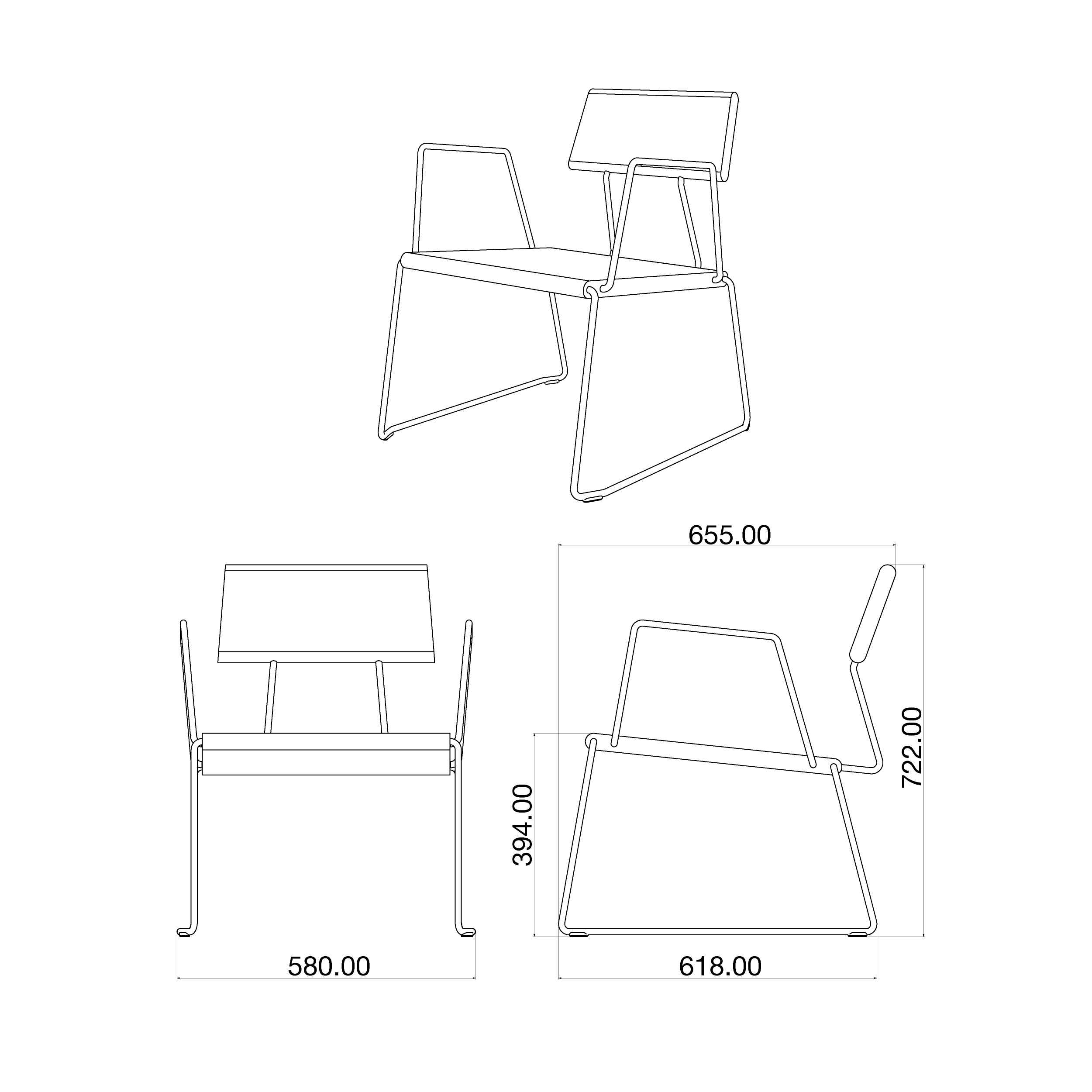 D:008 Loungechair avec Accoudoirs Fuchs & Habicht
