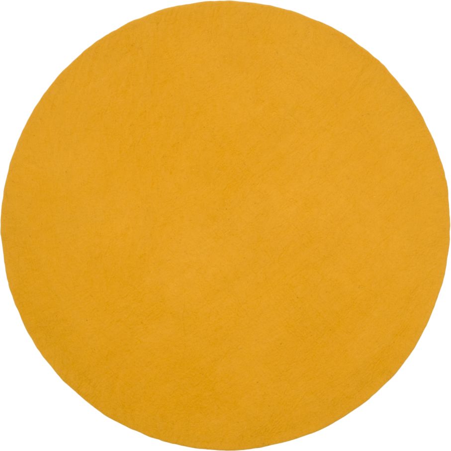 Mono Rond Tapis en feutre Ø 160 cm myfelt Klara (jaune moutarde)