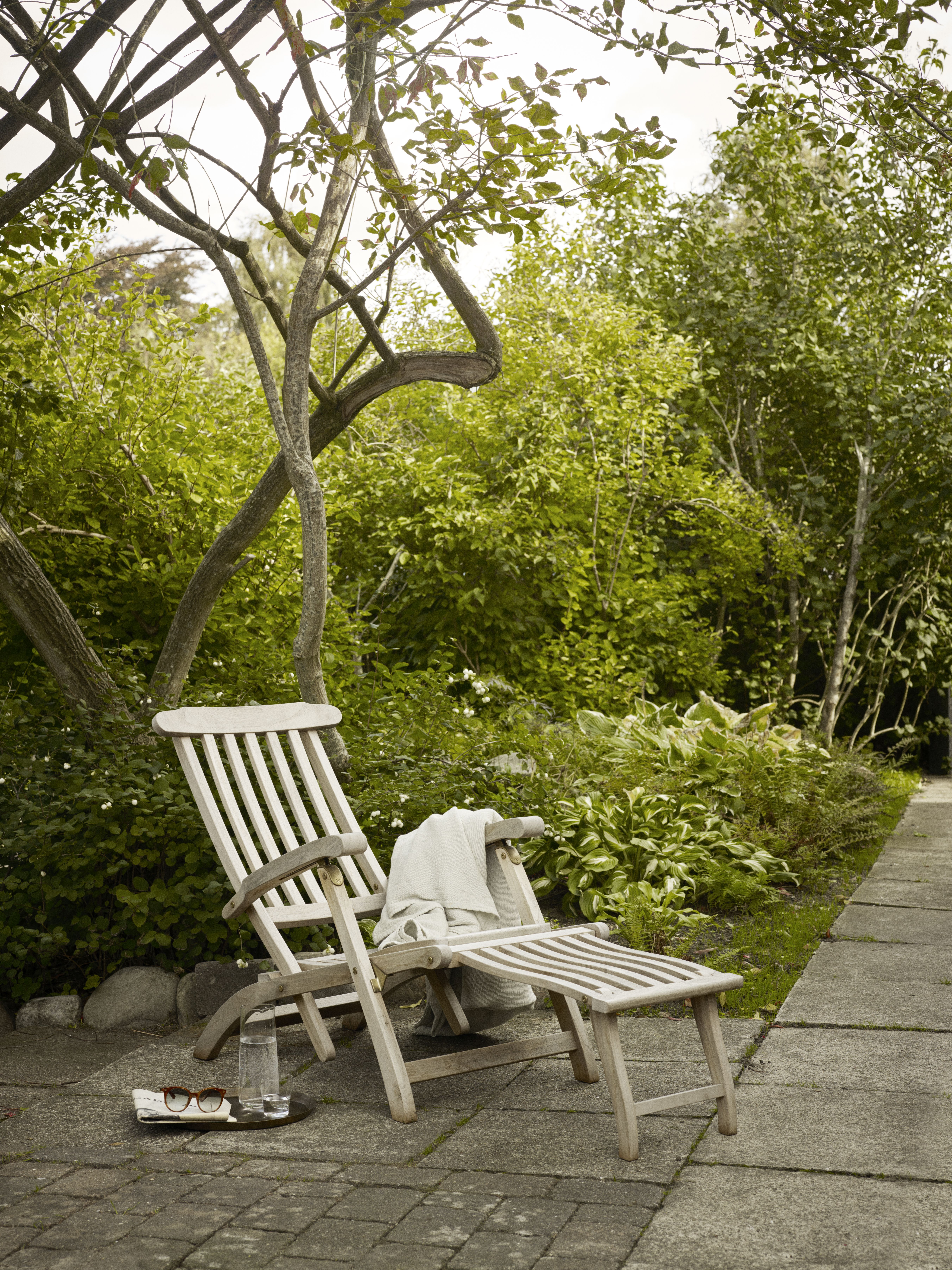 Steamer Deck Chair Chaise longue d'extérieur Skagerak by Fritz Hansen
