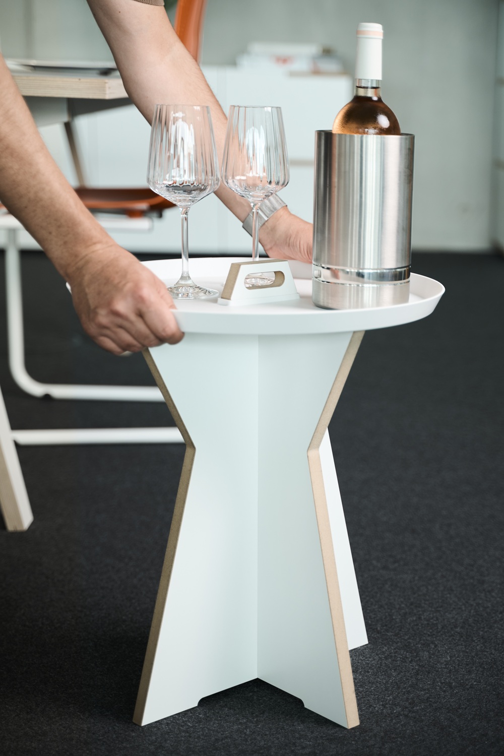 Tojo Table d'appoint portable avec plateau amovible Tojo