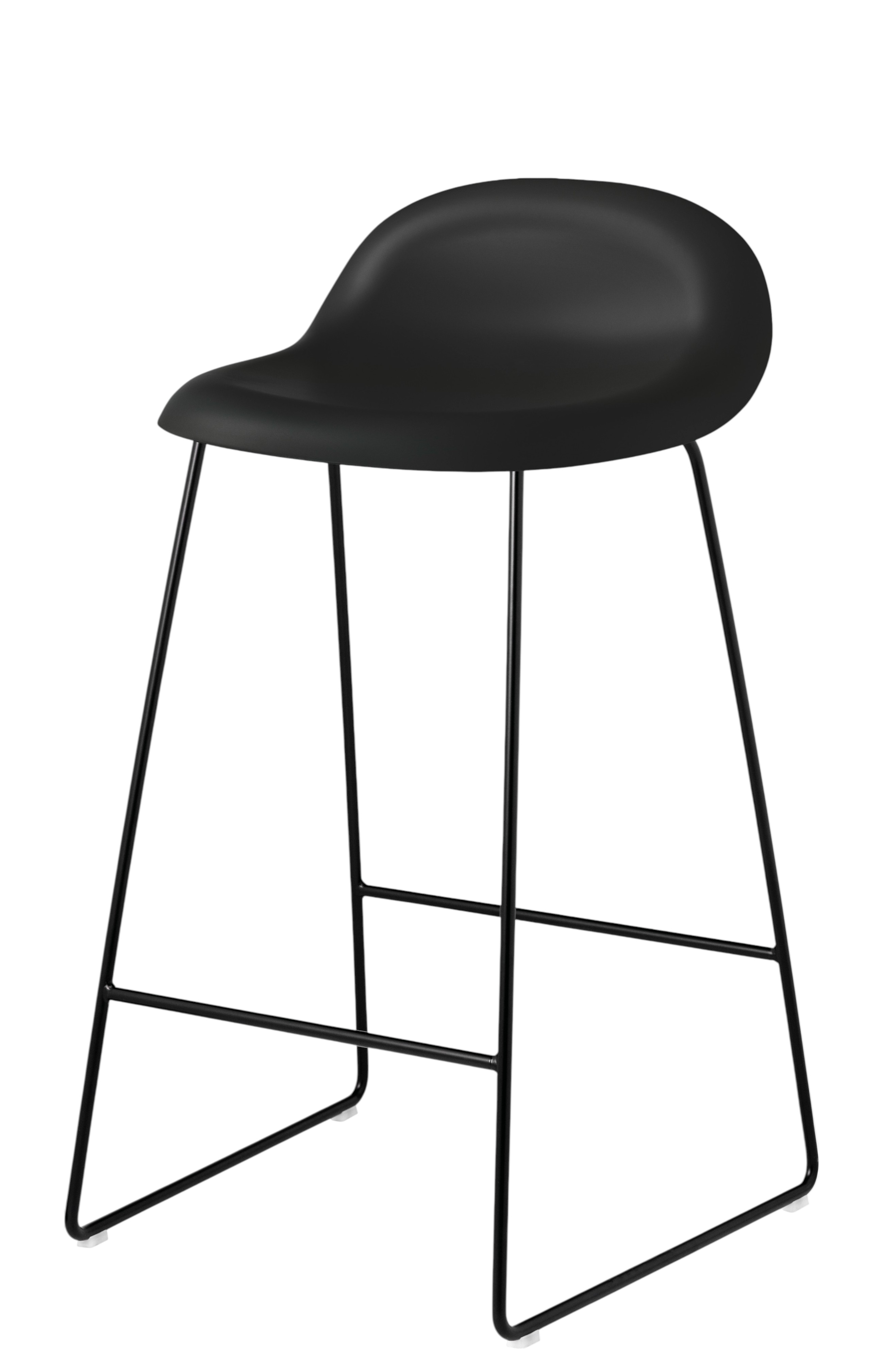 3D Tabouret de bar Plastique noir - Sledge Base Gubi