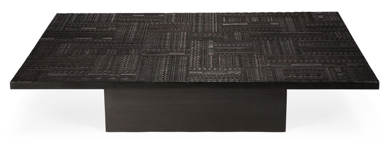 Tabwa Blok Table teck basse  noir Ethnicraft