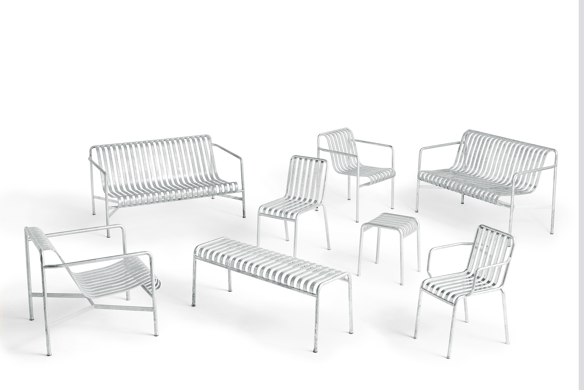 Palissade Bench galvanisé Banc d'extérieur Hay OFFRE SPECIALE