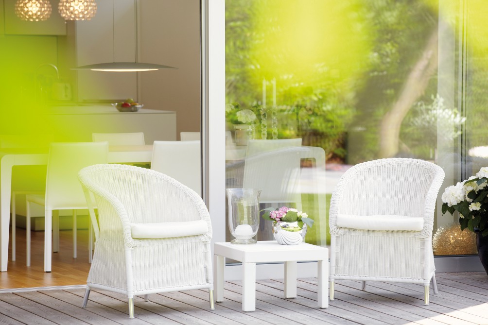 Coussin d'assise Blanc pour fauteuil Romantik Outdoor Jan Kurtz