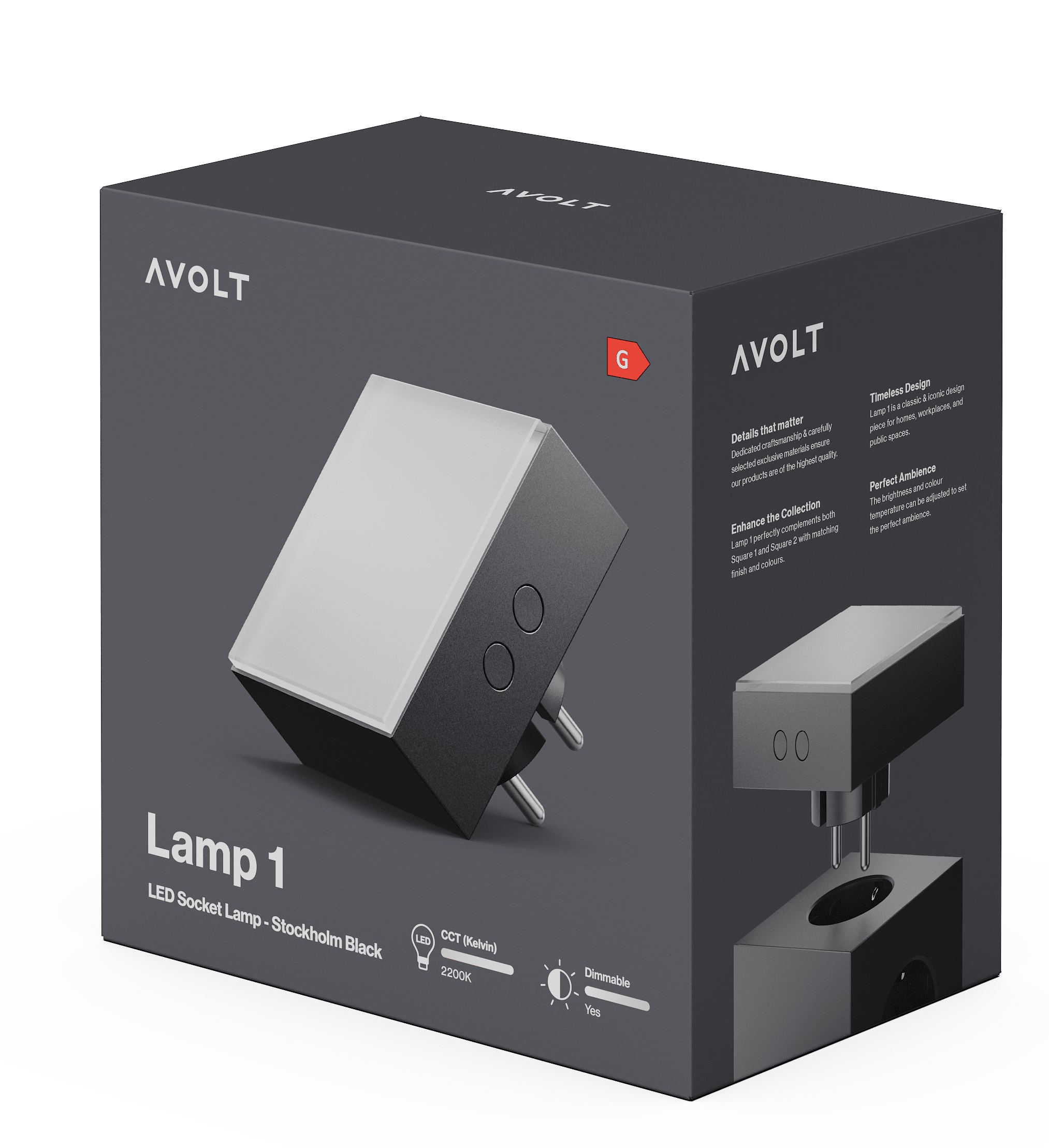 Lampe 1 Douille LED Lumière design dfp
