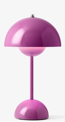 Lampe de table/pot de fleurs portable rechargeable VP9 avec port USB rose acidulé style traditionnel OFFRE SPECIALE