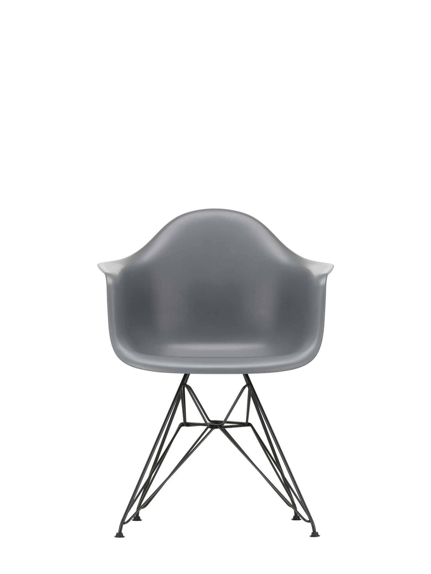 Eames Plastic Arm Chair DAR Chaise Vitra Chromé - Blanc