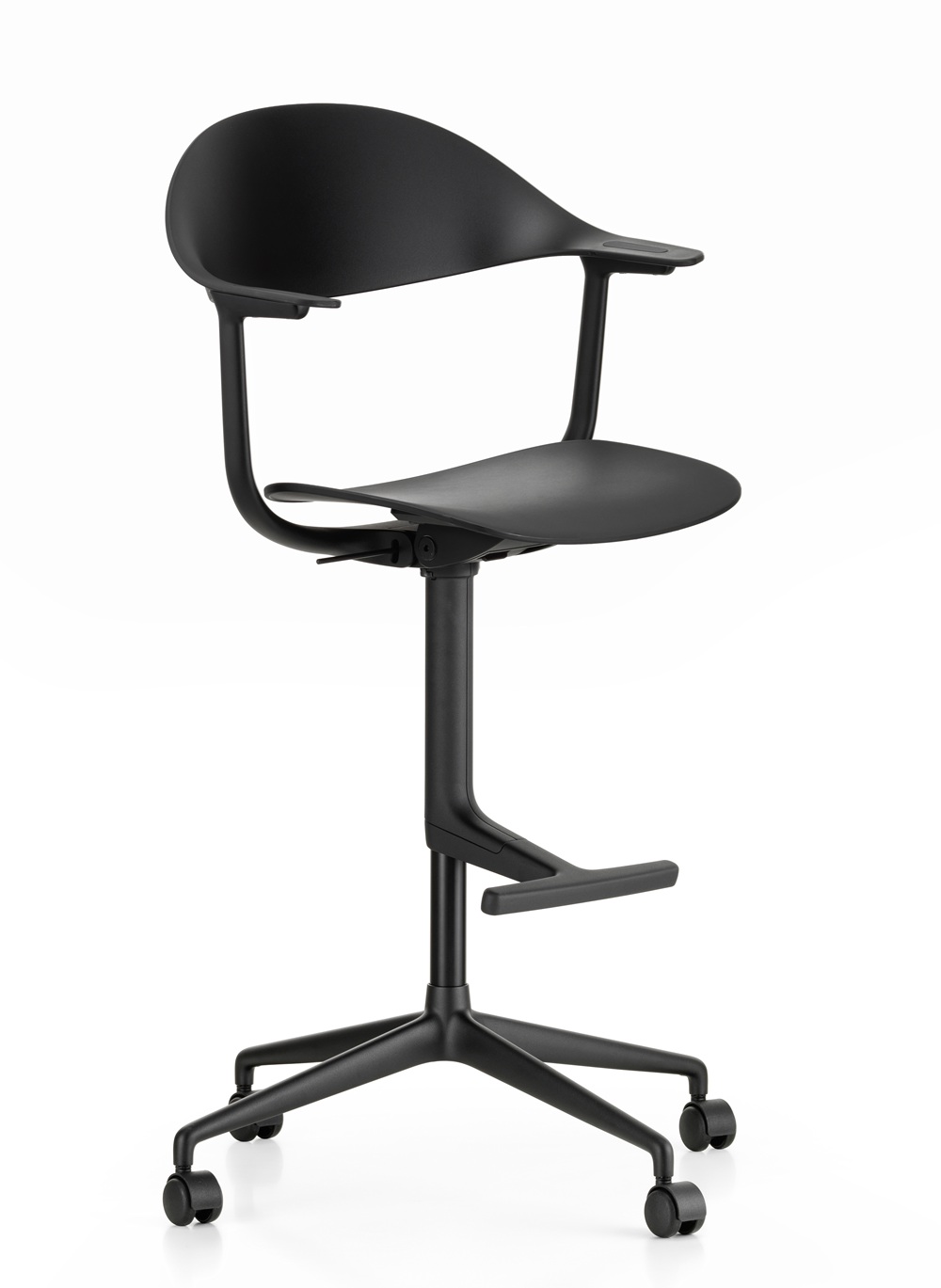 Fauteuil pivotant Mynt High assise et dossier en plastique Vitra