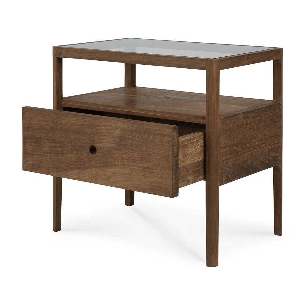 Spindle Table de nuit 1 tiroir Teck Ethnicraft