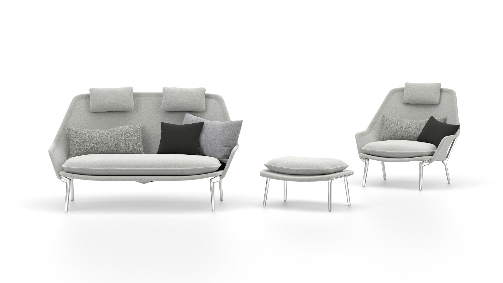 Slow Chair Ottoman Tissu Vitra 