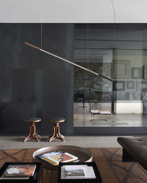 Ilo Lampe à Suspension Bronze Satiné Oluce