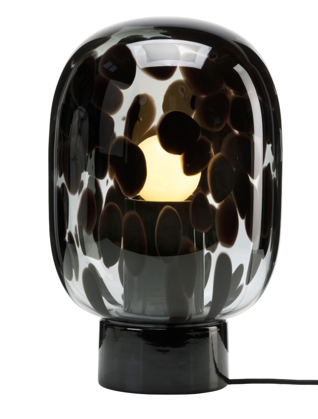 Flakes Lampe de table Favius Gris fumée - Noir