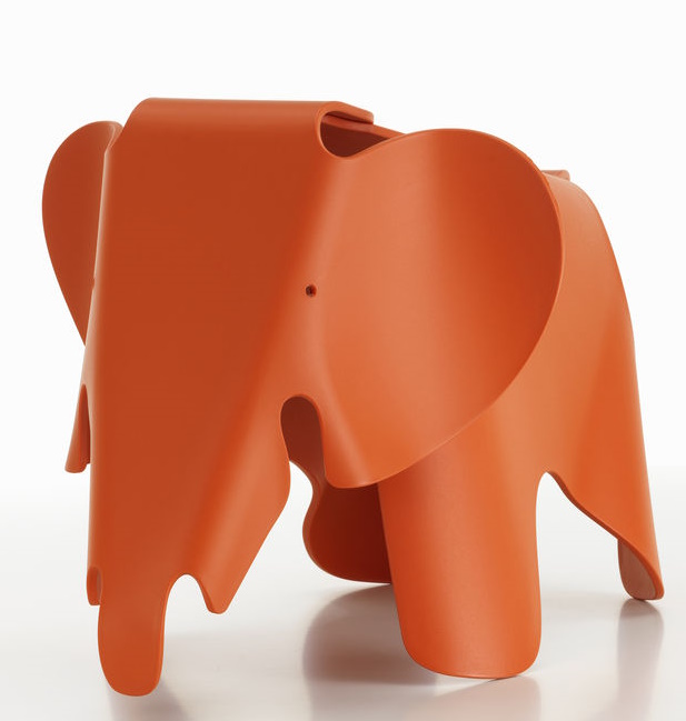 Eames Elephant tabouret RE Vitra Red Orange