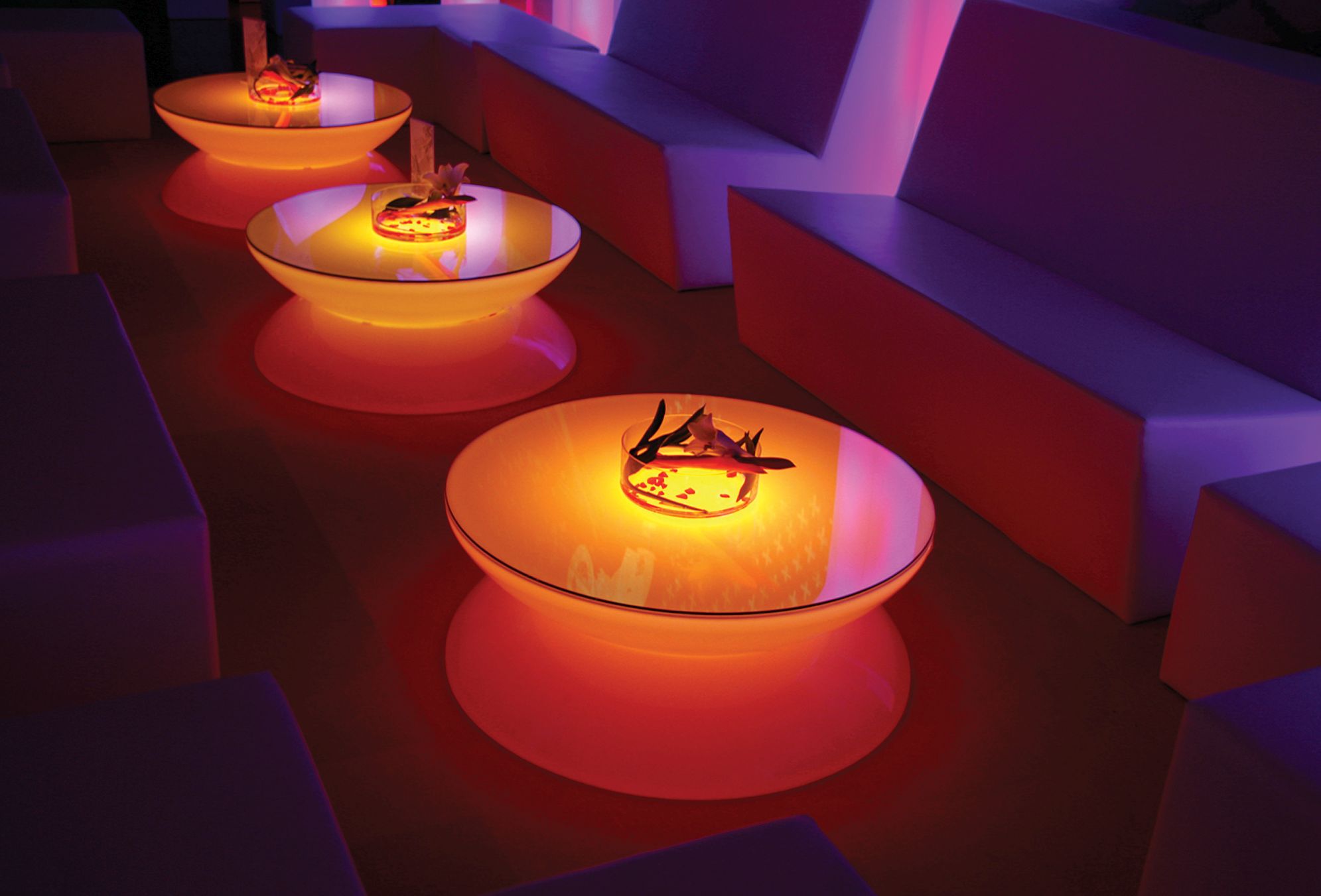 Table lounge LED PRO Akku Multicolor Outdoor Moree