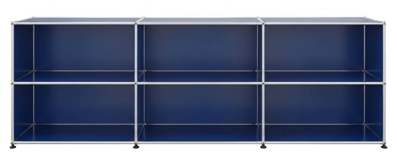 USM Haller Étagère ouverte Large Bleu Gentiane