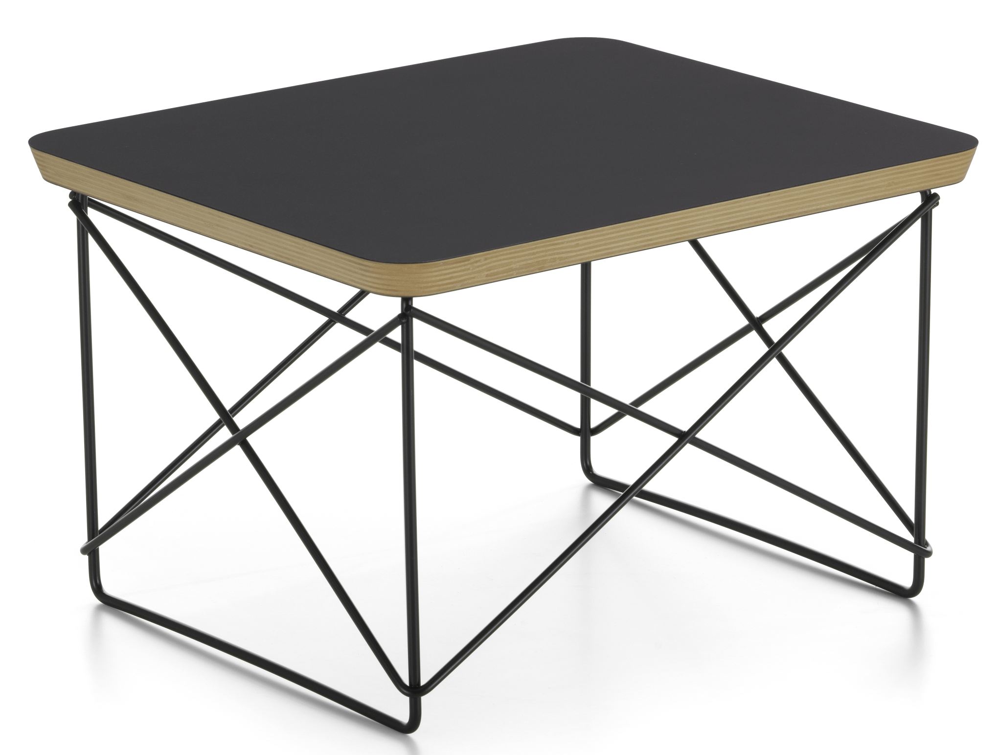 Occasional Table LTR Table d'appoint HPL Noir Vitra Fil d'acier noir revêtu par poudre
