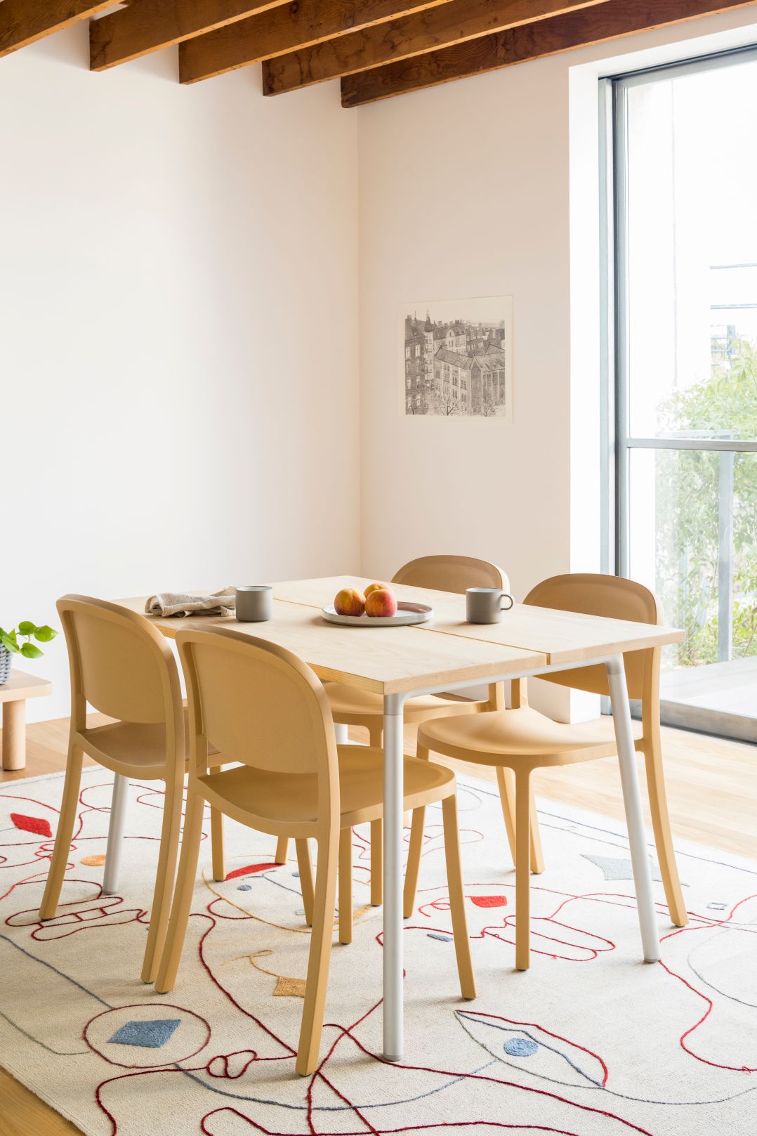 1 Inch Reclaimed chaise empilable Bleu Emeco