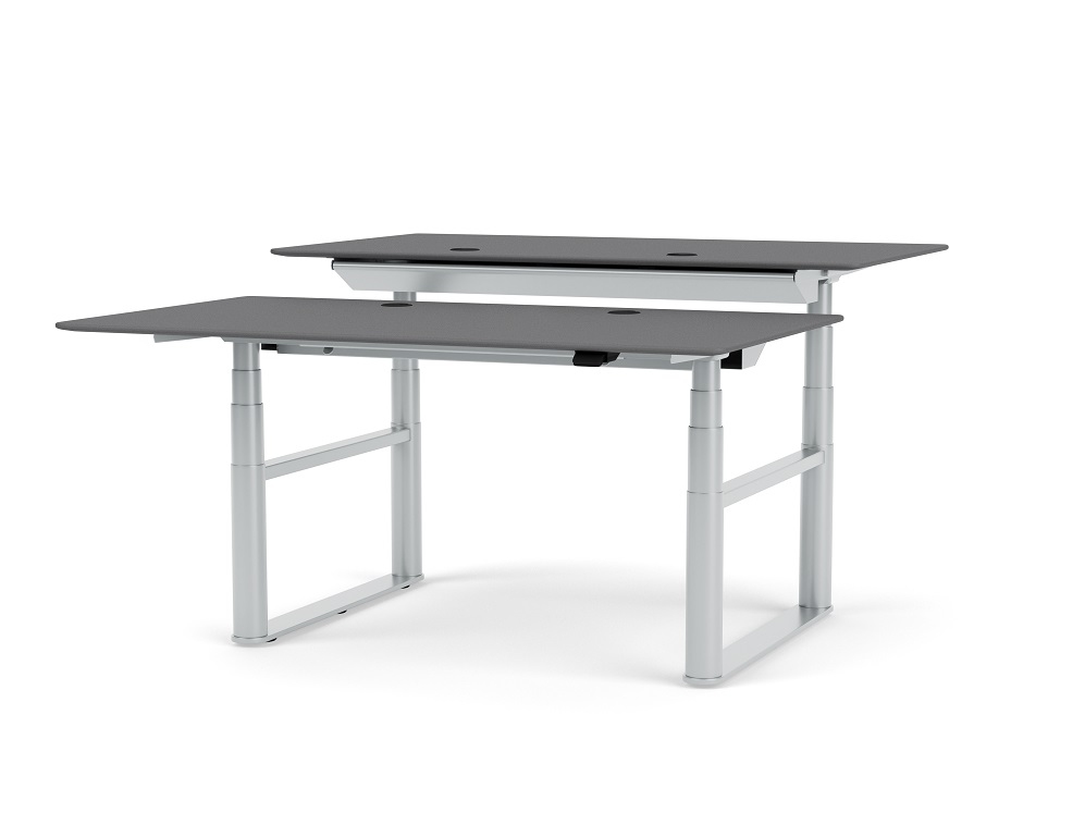 HiLow Double Table de travail réglable en hauteur Montana