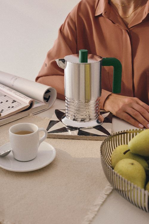 Machine à expresso PM01/3 AGR Vite pour 3 tasses, verte Alessi