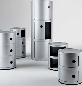 Componibili 4953 - faible élément rond BLANC Kartell OFFRE SPECIALE