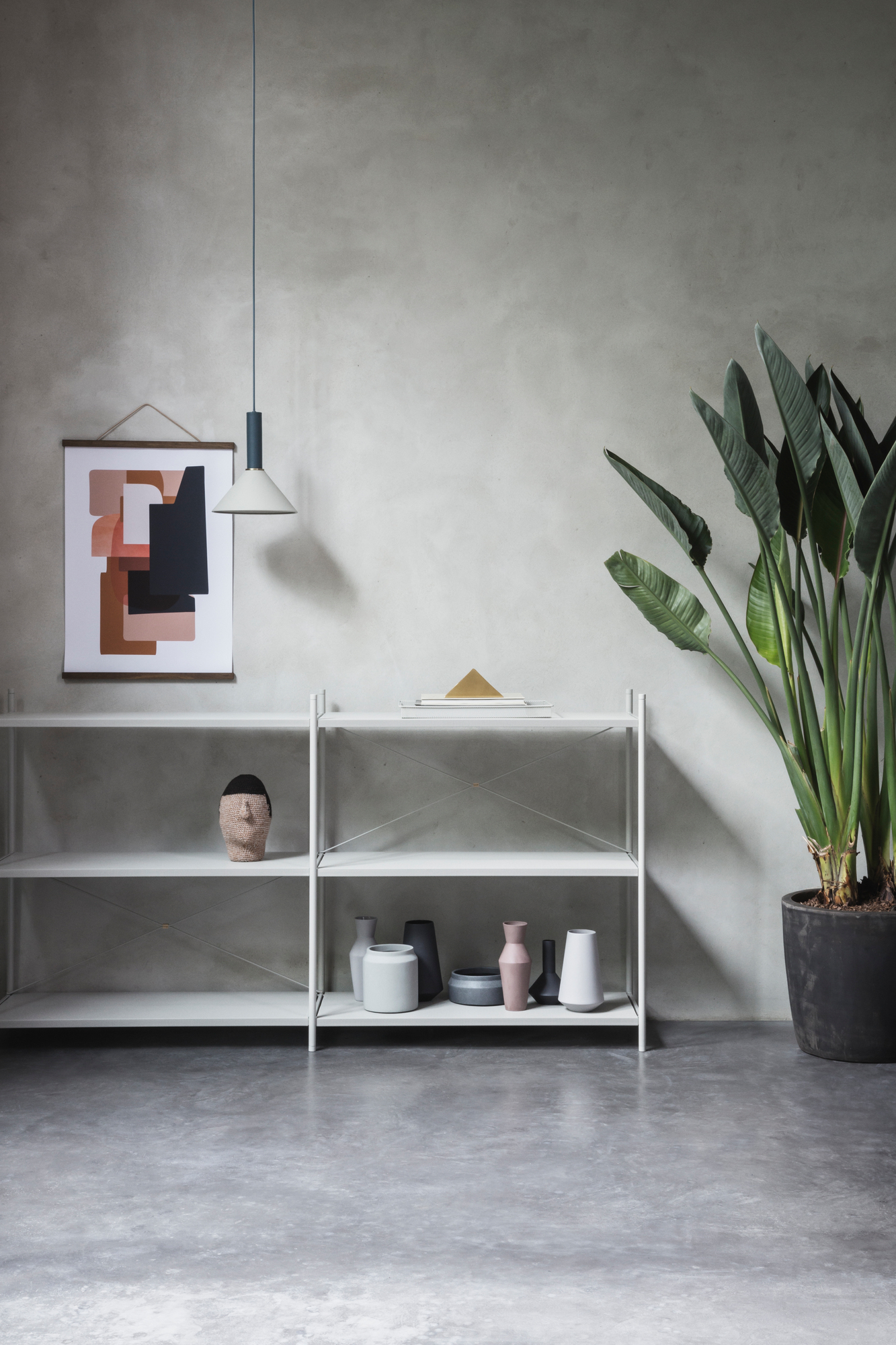 Punctual Shelving System 2x3 Regal Ferm Living-grau