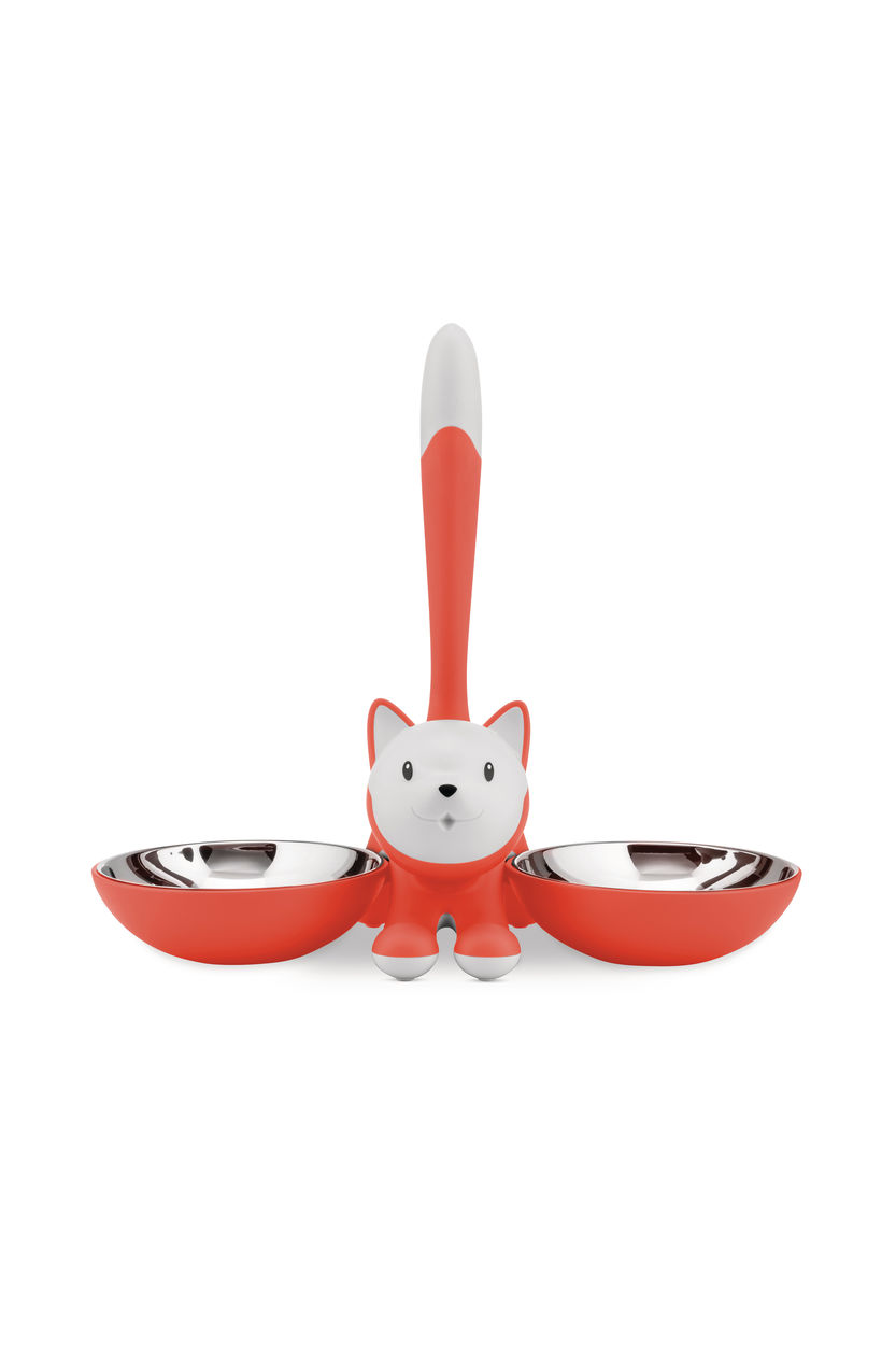 AMMI09 RO Tigrito gamelle pour chat rouge Alessi 