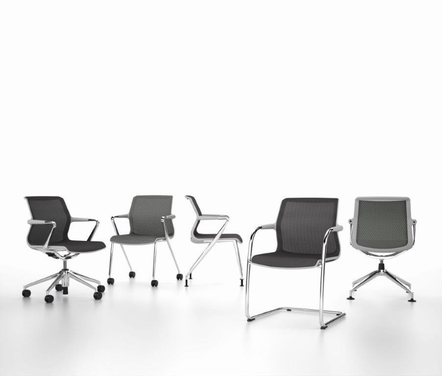Unix Chair Chaise quatre jambes avec Rouler Vitra