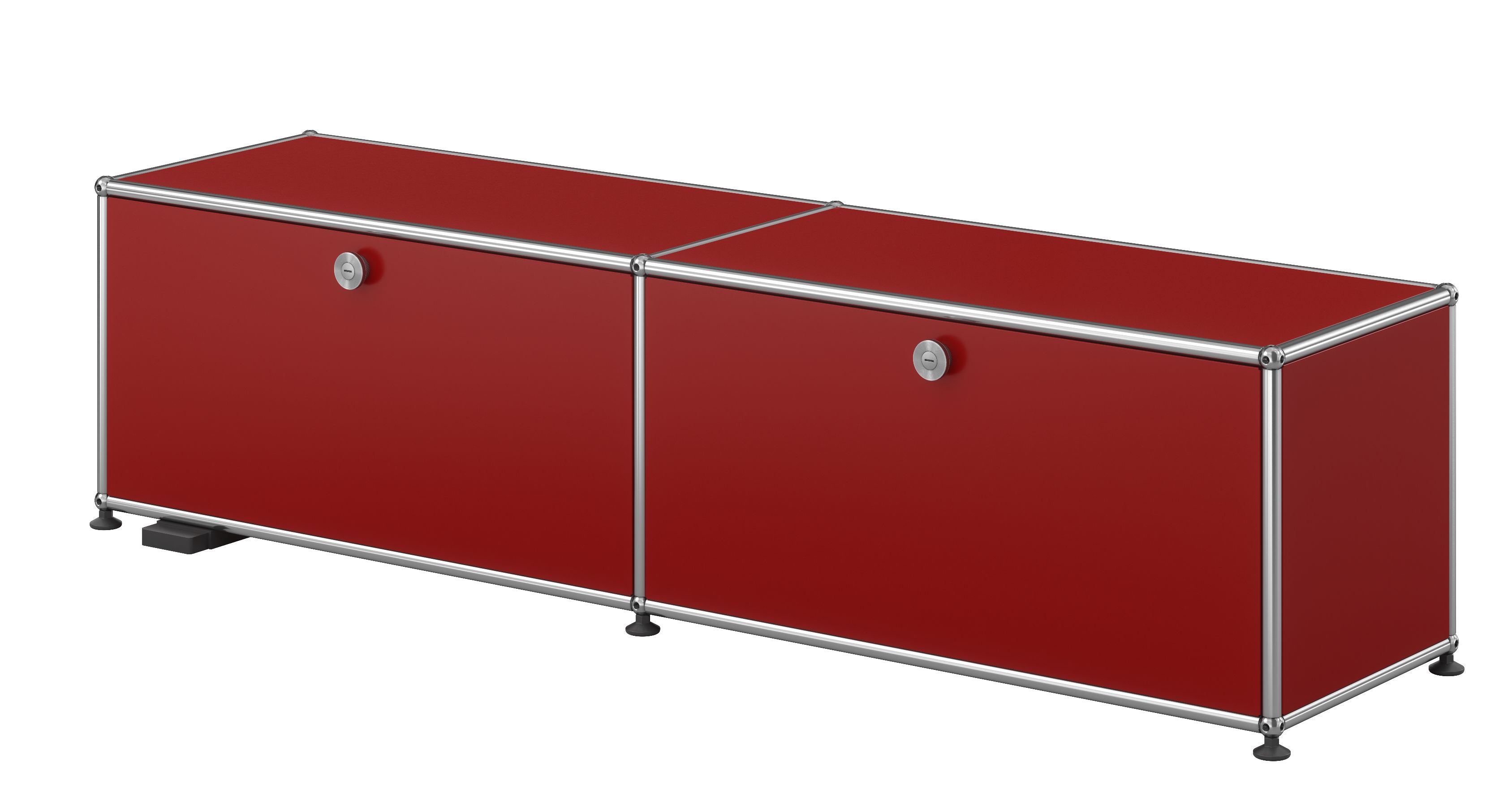 USM Haller Meuble TV/Hi-Fi bas M61 sur roulettes avec 2 portes à charnières LIVRAISON RAPIDE
