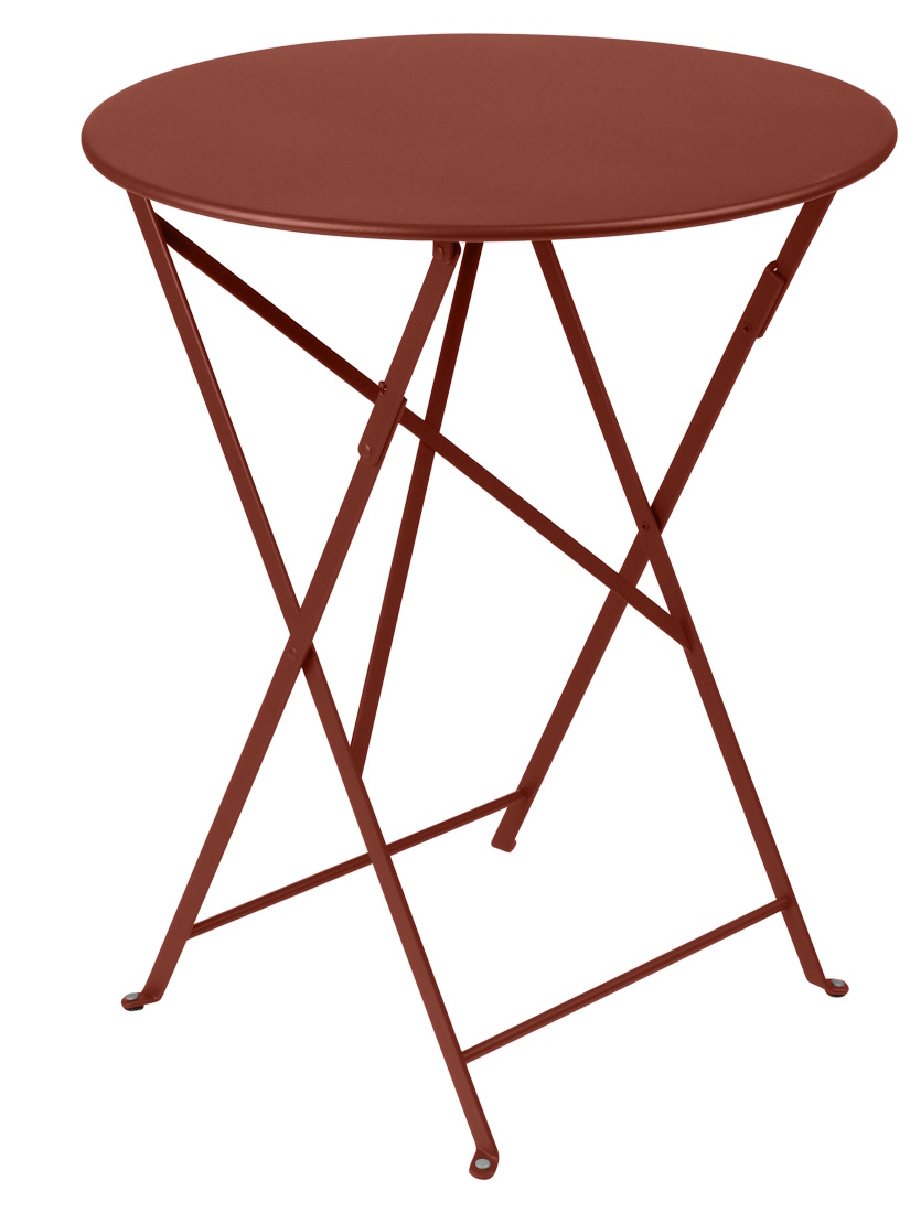 Table pliante d'extérieur bistro, ronde, 60 cm, rouge ocre, Fermob OFFRE SPECIALE