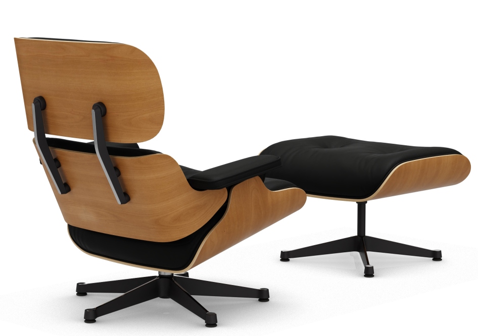 Eames Lounge Chair & Ottoman Fauteuil COMPOSITION PRÉFÉRENTE en cuir Premium Vitra Cerisier naturel Eames Lounge Chair & Ottoman Fauteuil COMPOSITION PRÉFÉRENTE en cuir Premium Vitra Cerisier naturel