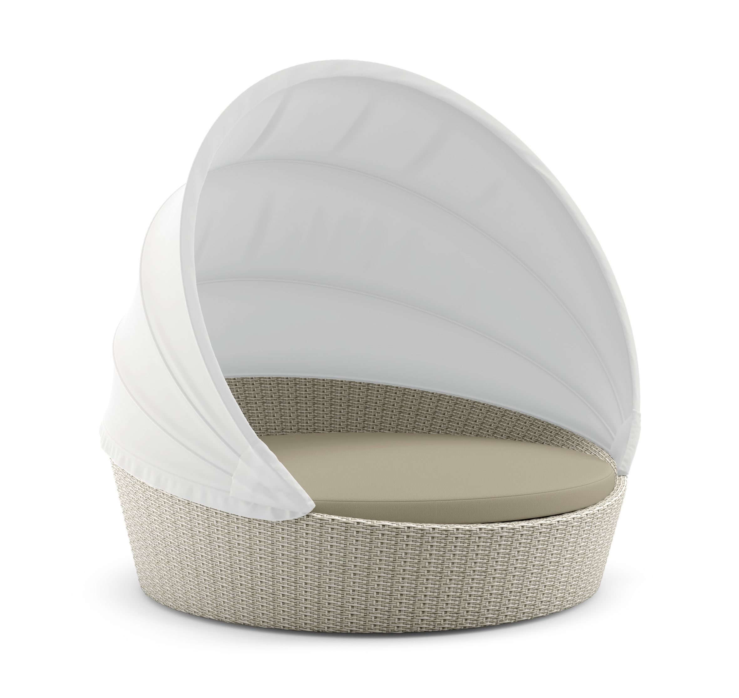 Orbit XXL Ilot de canapés Accona capote blanche incluse Dedon