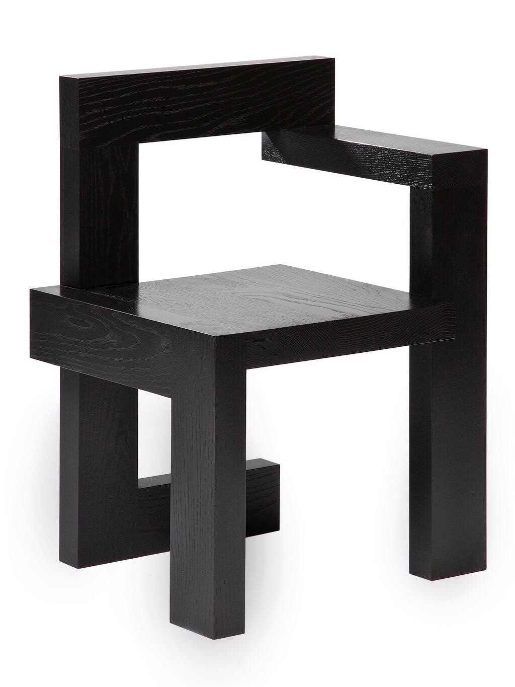 Steltman chaise Spectrum Chêne massif, teinté noir, vernis mat