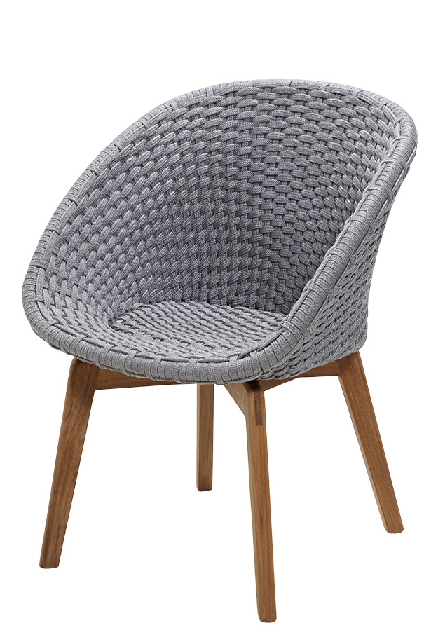 Peacock Outdoor Sessel Rope Cane-Line hellgrau