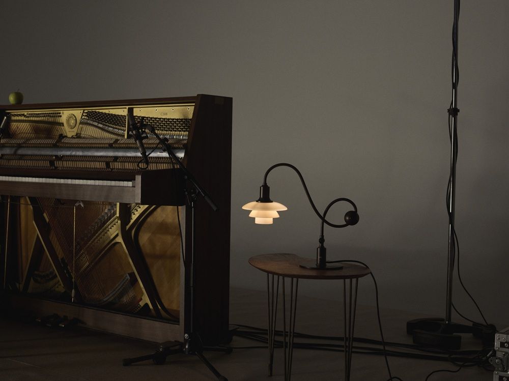 Lampe de table PH 1/1 Piano, couleur Dusty Terracotta, Louis Poulsen