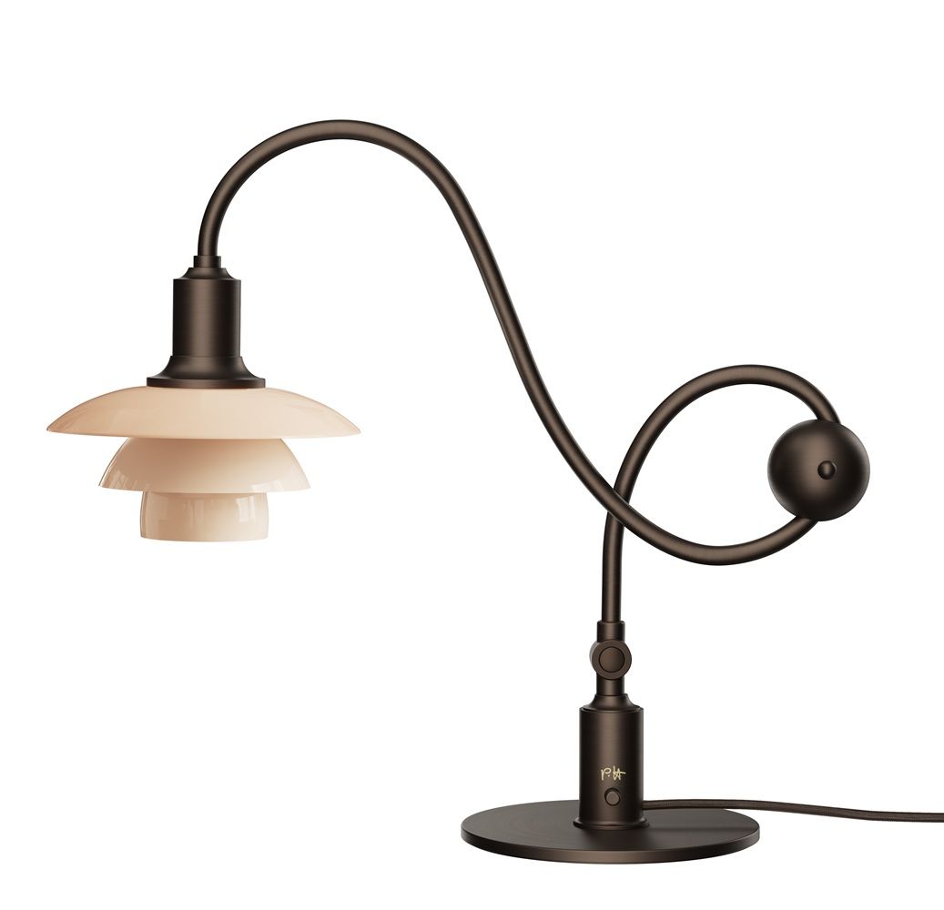 Lampe de table PH 1/1 Piano, couleur Dusty Terracotta, Louis Poulsen