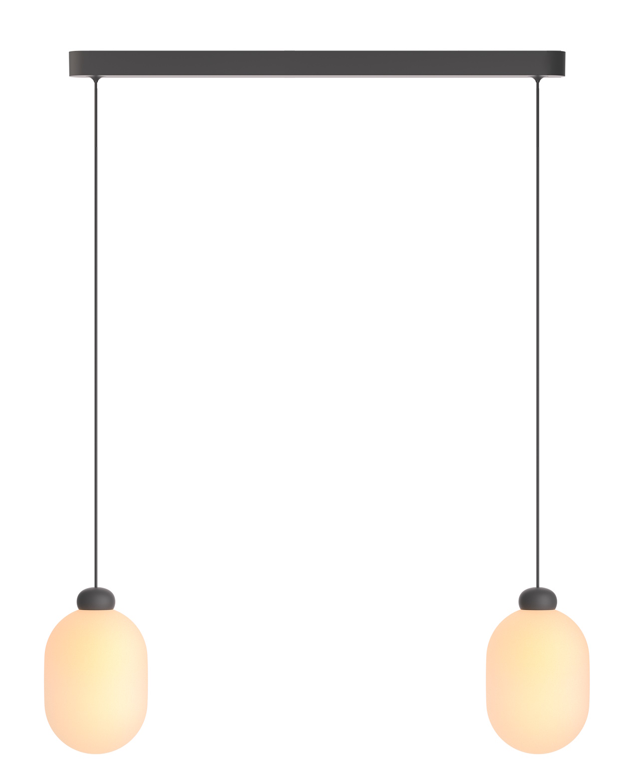 Sun Duo Lampe à suspendre grise 