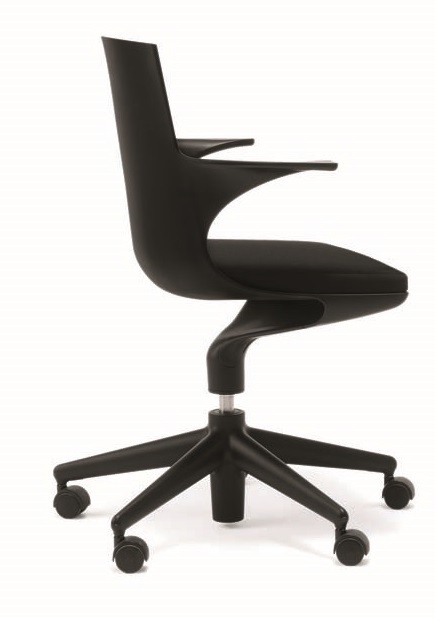 Spoon Chair Chaise pivotante Kartell Noir Noir